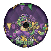 Six Seven Alligator Mardi Gras Spare Tire Cover 67 Gen Alpha Slang Carnival Beads