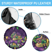 Six Seven Alligator Mardi Gras Spare Tire Cover 67 Gen Alpha Slang Carnival Beads