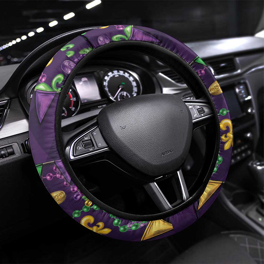 Six Seven Alligator Mardi Gras Steering Wheel Cover 67 Gen Alpha Slang Carnival Beads