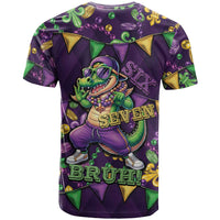 Six Seven Alligator Mardi Gras T Shirt 67 Gen Alpha Slang Carnival Beads