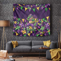Six Seven Alligator Mardi Gras Tapestry 67 Gen Alpha Slang Carnival Beads