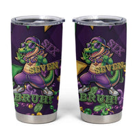 Six Seven Alligator Mardi Gras Tumbler Cup 67 Gen Alpha Slang Carnival Beads