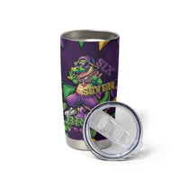 Six Seven Alligator Mardi Gras Tumbler Cup 67 Gen Alpha Slang Carnival Beads