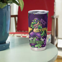 Six Seven Alligator Mardi Gras Tumbler Cup 67 Gen Alpha Slang Carnival Beads