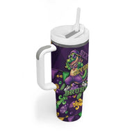 Six Seven Alligator Mardi Gras Tumbler With Handle 67 Gen Alpha Slang Carnival Beads