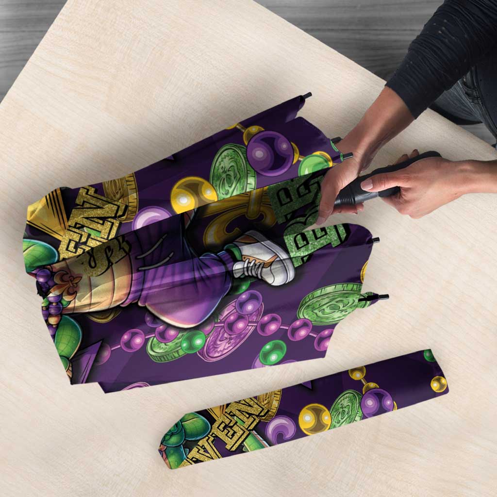 Six Seven Alligator Mardi Gras Umbrella 67 Gen Alpha Slang Carnival Beads