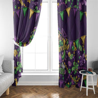 Six Seven Alligator Mardi Gras Window Curtain 67 Gen Alpha Slang Carnival Beads