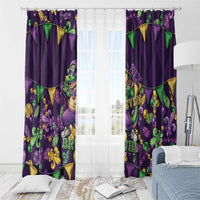 Six Seven Alligator Mardi Gras Window Curtain 67 Gen Alpha Slang Carnival Beads