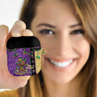 Voodoo Doll Mardi Gras AirPods Case Throw Me Something Mister Glitter Effect
