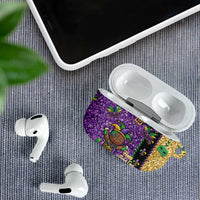 Voodoo Doll Mardi Gras AirPods Case Throw Me Something Mister Glitter Effect