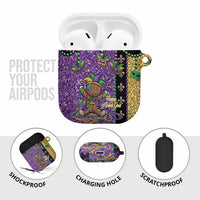 Voodoo Doll Mardi Gras AirPods Case Throw Me Something Mister Glitter Effect