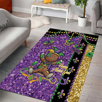 Voodoo Doll Mardi Gras Area Rug Throw Me Something Mister Glitter Effect