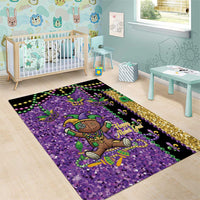 Voodoo Doll Mardi Gras Area Rug Throw Me Something Mister Glitter Effect