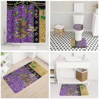 Voodoo Doll Mardi Gras Bathroom Set Throw Me Something Mister Glitter Effect