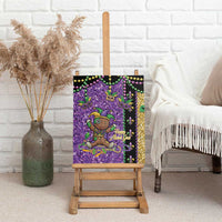 Voodoo Doll Mardi Gras Canvas Wall Art Throw Me Something Mister Glitter Effect