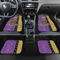 Voodoo Doll Mardi Gras Car Mats Throw Me Something Mister Glitter Effect