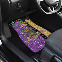 Voodoo Doll Mardi Gras Car Mats Throw Me Something Mister Glitter Effect