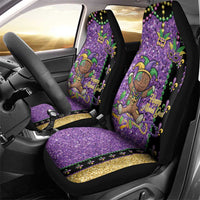 Voodoo Doll Mardi Gras Car Seat Cover Throw Me Something Mister Glitter Effect
