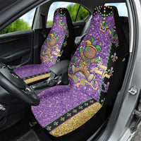 Voodoo Doll Mardi Gras Car Seat Cover Throw Me Something Mister Glitter Effect
