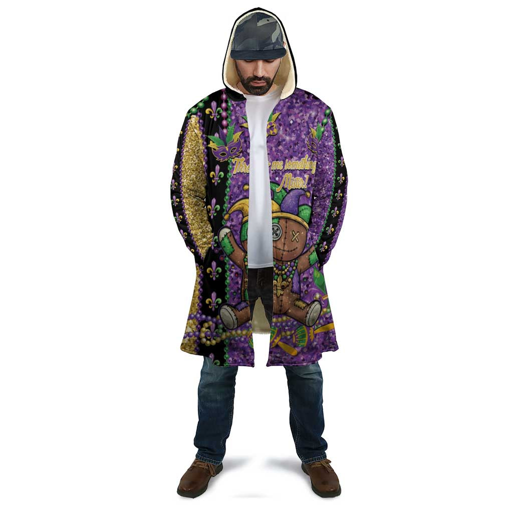 Voodoo Doll Mardi Gras Cloak Throw Me Something Mister Glitter Effect