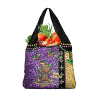 Voodoo Doll Mardi Gras Grocery Bag Throw Me Something Mister Glitter Effect