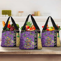 Voodoo Doll Mardi Gras Grocery Bag Throw Me Something Mister Glitter Effect