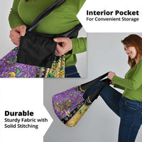 Voodoo Doll Mardi Gras Grocery Bag Throw Me Something Mister Glitter Effect
