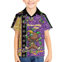 Voodoo Doll Mardi Gras Hawaiian Shirt Throw Me Something Mister Glitter Effect