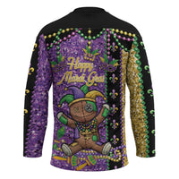 Voodoo Doll Mardi Gras Hockey Jersey Throw Me Something Mister Glitter Effect