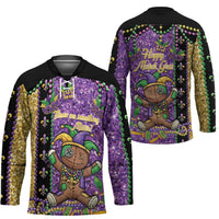 Voodoo Doll Mardi Gras Hockey Jersey Throw Me Something Mister Glitter Effect