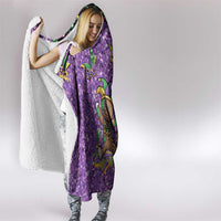 Voodoo Doll Mardi Gras Hooded Blanket Throw Me Something Mister Glitter Effect