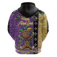 Voodoo Doll Mardi Gras Hoodie Throw Me Something Mister Glitter Effect