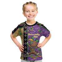 Voodoo Doll Mardi Gras Kid T Shirt Throw Me Something Mister Glitter Effect