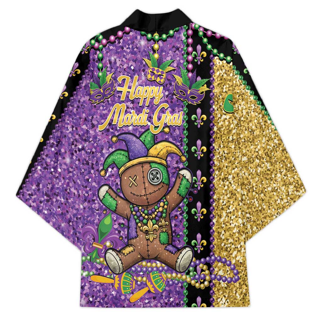 Voodoo Doll Mardi Gras Kimono Throw Me Something Mister Glitter Effect
