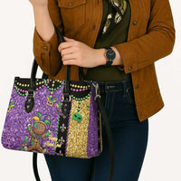 Voodoo Doll Mardi Gras Leather Bag Throw Me Something Mister Glitter Effect