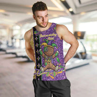 Voodoo Doll Mardi Gras Men Tank Top Throw Me Something Mister Glitter Effect