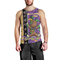 Voodoo Doll Mardi Gras Men Tank Top Throw Me Something Mister Glitter Effect