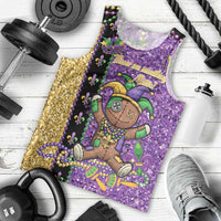 Voodoo Doll Mardi Gras Men Tank Top Throw Me Something Mister Glitter Effect