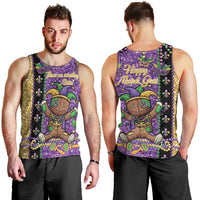 Voodoo Doll Mardi Gras Men Tank Top Throw Me Something Mister Glitter Effect