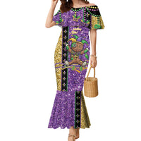 Voodoo Doll Mardi Gras Mermaid Dress Throw Me Something Mister Glitter Effect
