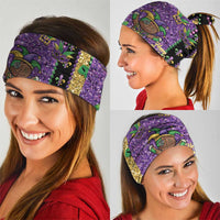 Voodoo Doll Mardi Gras Neck Gaiter Throw Me Something Mister Glitter Effect