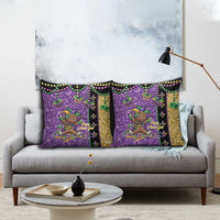 Voodoo Doll Mardi Gras Pillow Cover Throw Me Something Mister Glitter Effect