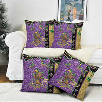 Voodoo Doll Mardi Gras Pillow Cover Throw Me Something Mister Glitter Effect