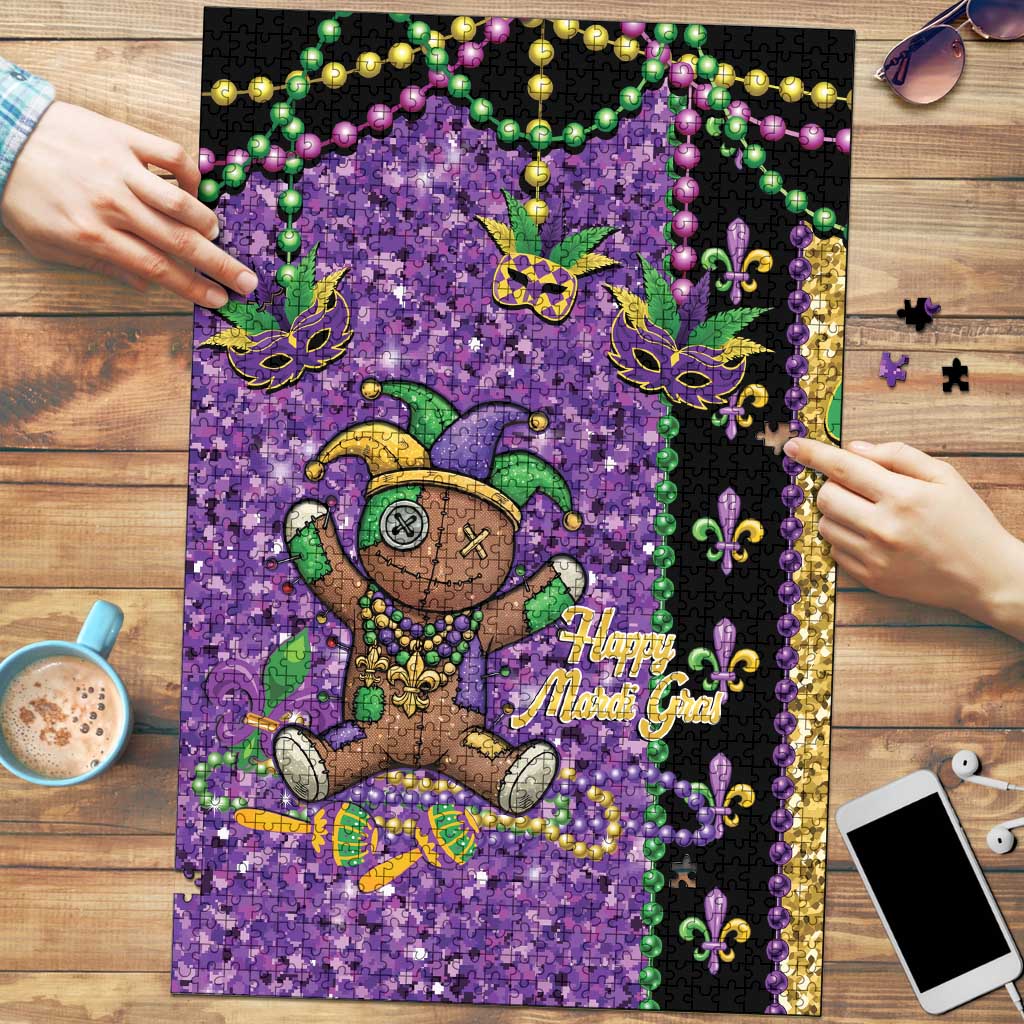 Voodoo Doll Mardi Gras Puzzle Throw Me Something Mister Glitter Effect