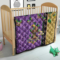 Voodoo Doll Mardi Gras Quilt Throw Me Something Mister Glitter Effect