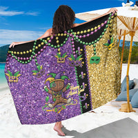 Voodoo Doll Mardi Gras Sarong Throw Me Something Mister Glitter Effect