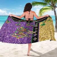 Voodoo Doll Mardi Gras Sarong Throw Me Something Mister Glitter Effect