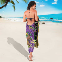 Voodoo Doll Mardi Gras Sarong Throw Me Something Mister Glitter Effect