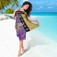 Voodoo Doll Mardi Gras Sarong Throw Me Something Mister Glitter Effect