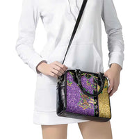 Voodoo Doll Mardi Gras Shoulder Handbag Throw Me Something Mister Glitter Effect